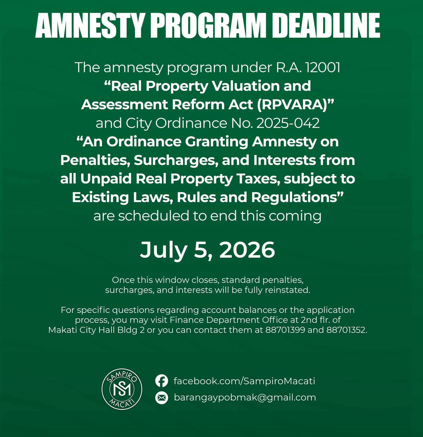 Amnesty Program Deadline
